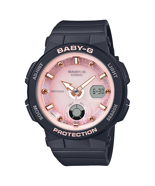 Casio Baby-G Watch Ladies Beach Traveler Series Pink BGA-250-1A3DR