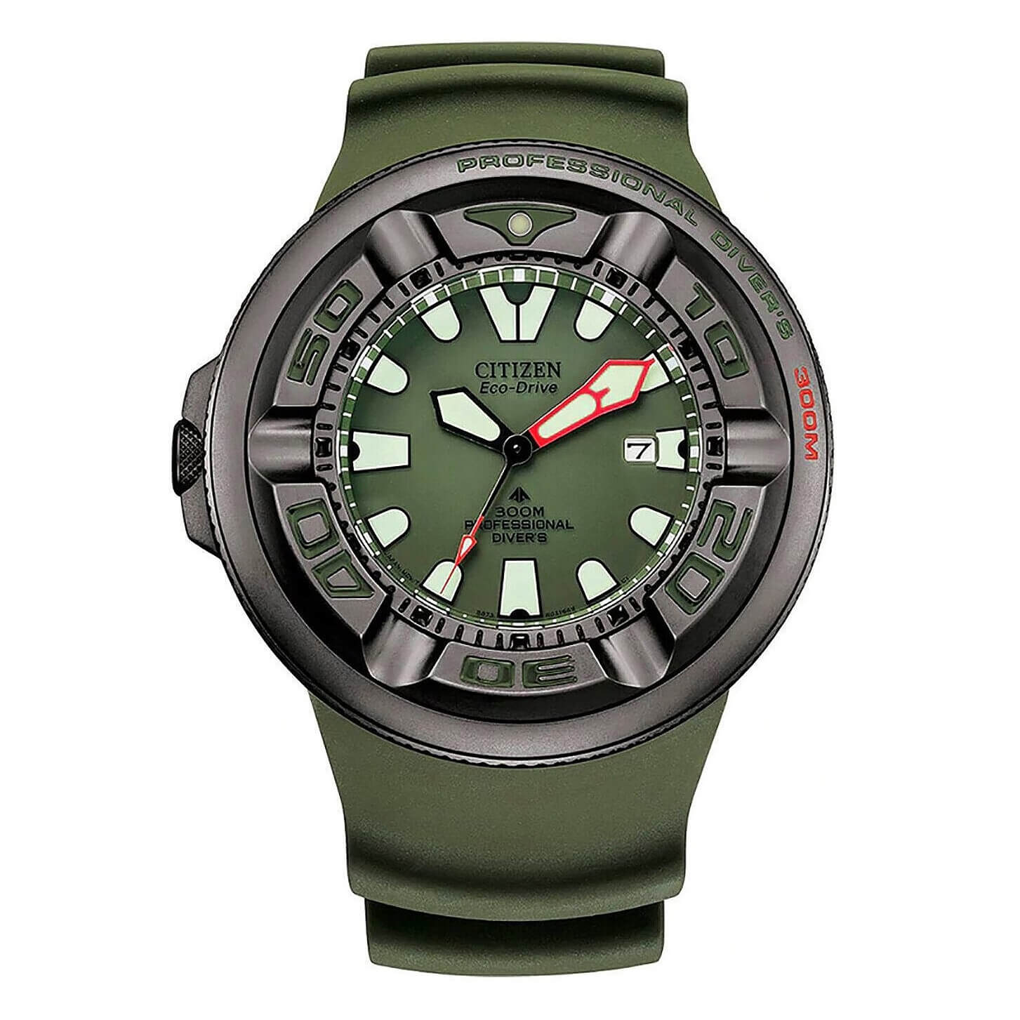 Citizen Men's Watch Eco-Drive Professional Diver Green BJ8057-17X