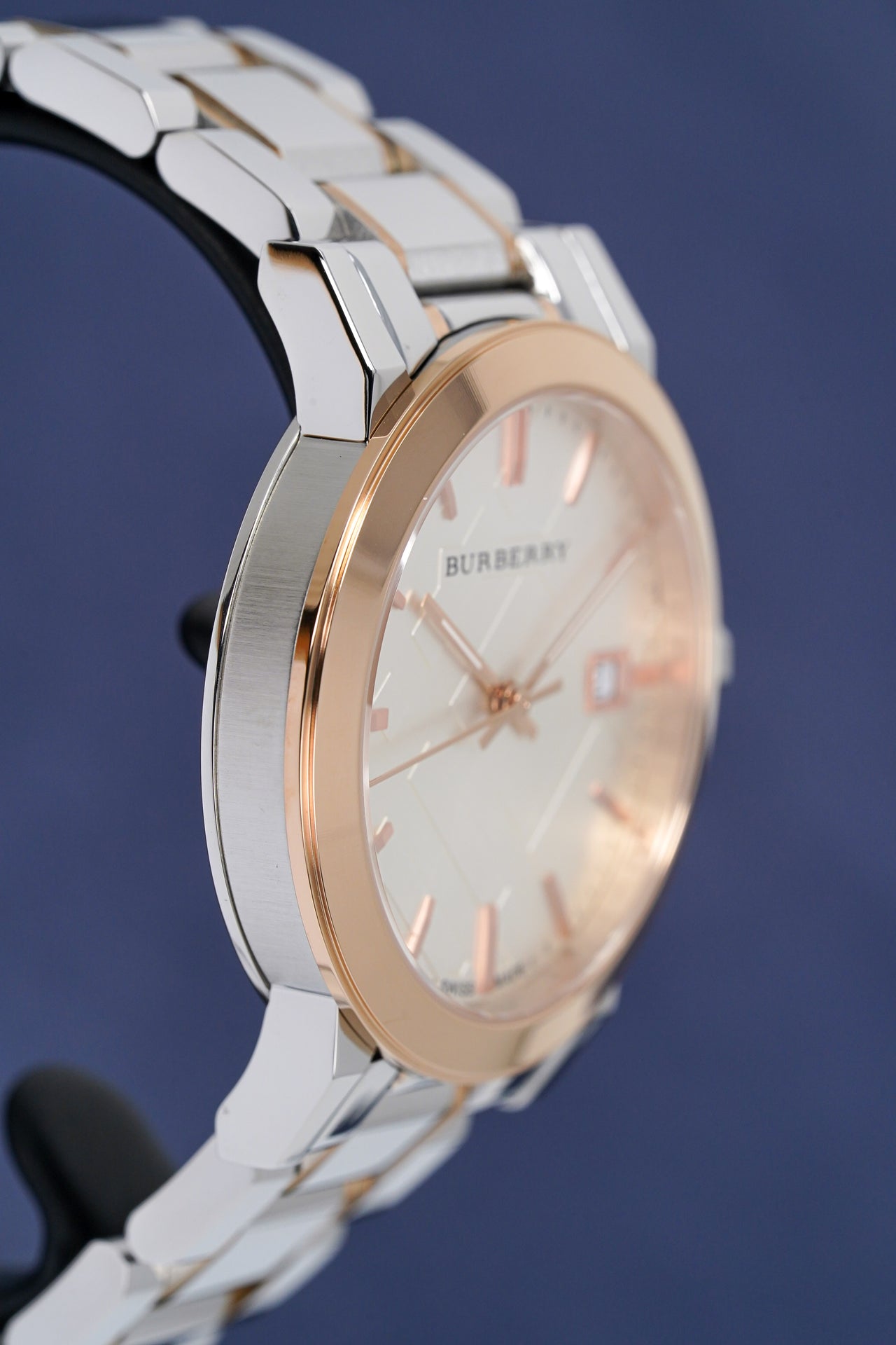 Burberry Unisex Watch The City 38mm Two Tone Rose Gold BU9006