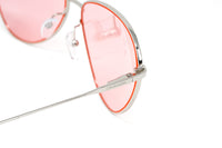 Thumbnail for Calvin Klein Women's Sunglasses Cat Eye Pink/Silver CK19103S 046