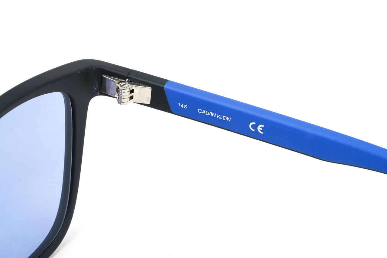 Calvin Klein Men's Sunglasses Classic Square Matte Black/Cobalt CK20545S 001