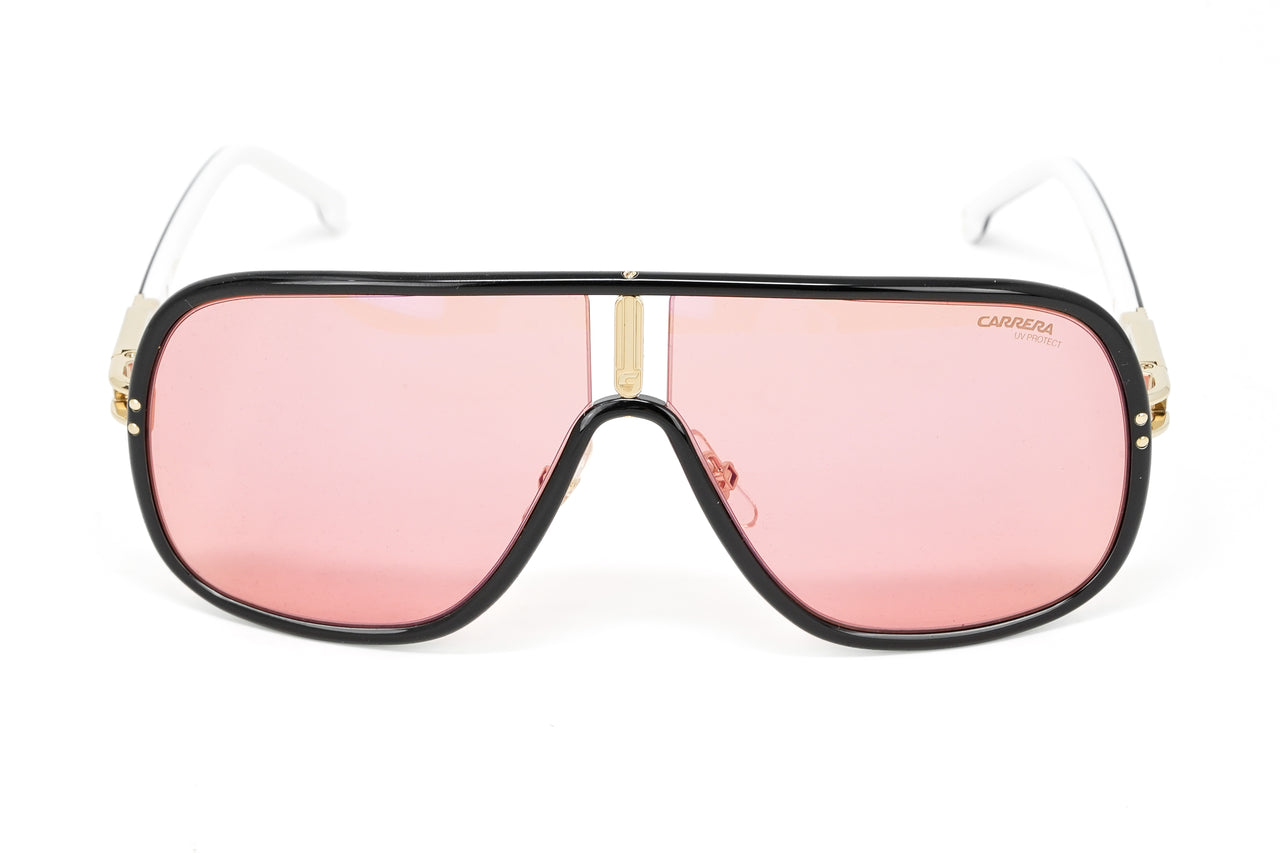 Carrera Unisex Sunglasses Pilot Shield Pink Mirror FLAGLAB 11 3H2