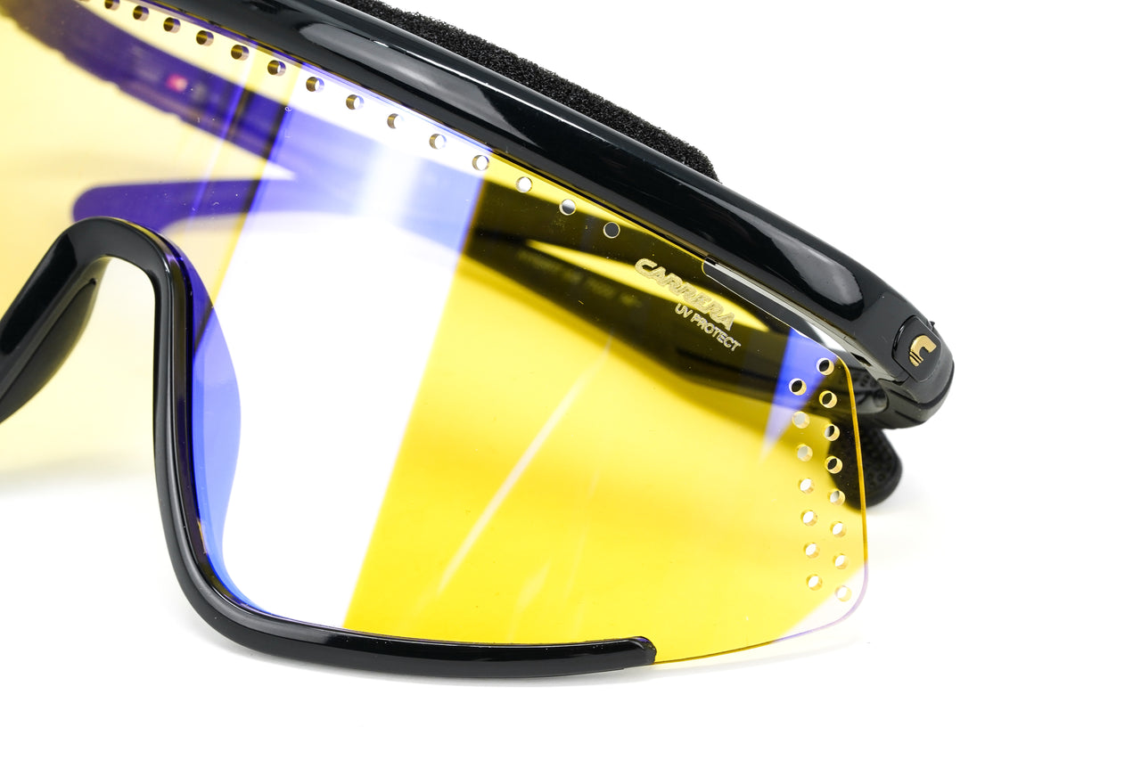 Carrera Unisex Sunglasses Shield Wap-Around Black/Yellow HYPERFIT 10/S 71C