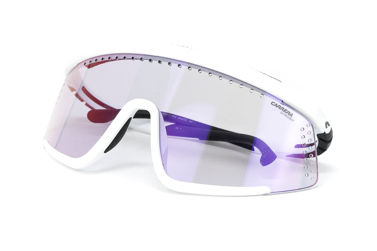 Carrera Unisex Sunglasses Shield Wap-Around White Pink HYPERFIT 10/S D4Q