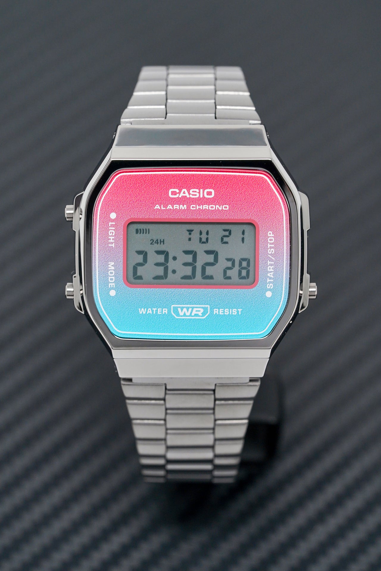 Casio Watch Digital Vintage Pink/Blue A168WERB-2ADF