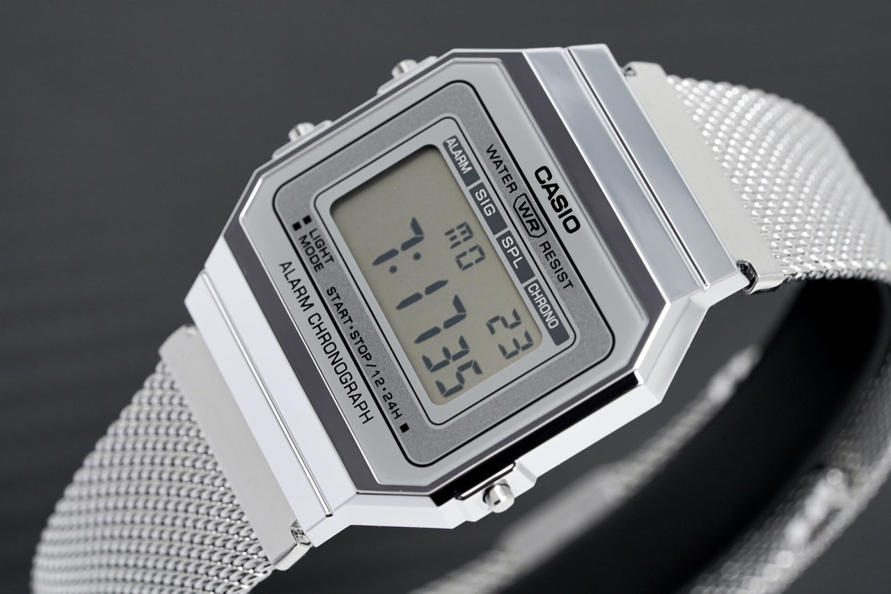 Casio Watch Digital Vintage Classic Milanese A700WM-7ADF – Watches &  Crystals