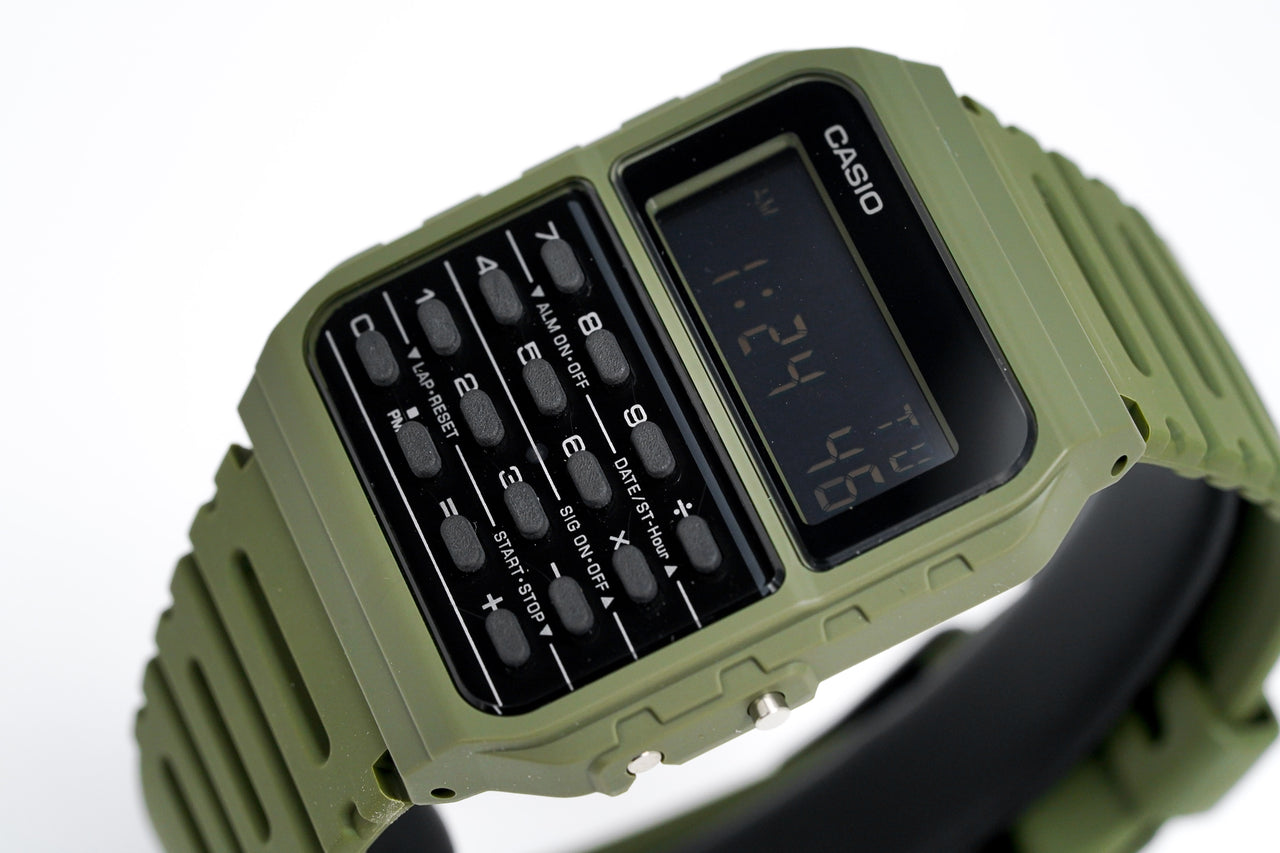 Casio Watch Data Bank Calculator Khaki CA-53WF-3BDF – Watches & Crystals
