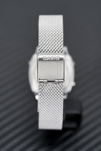 Thumbnail for Casio Ladies Watch Digital Vintage Classic Milanese Silver LA670WEM-7DF