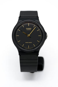 Thumbnail for Casio Watch Collection Black Gold MQ-24-1ELDF