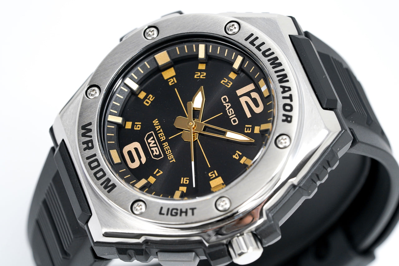 Casio Men's Watch Illuminator WR100M Gold MWA-100H-1A2VDF