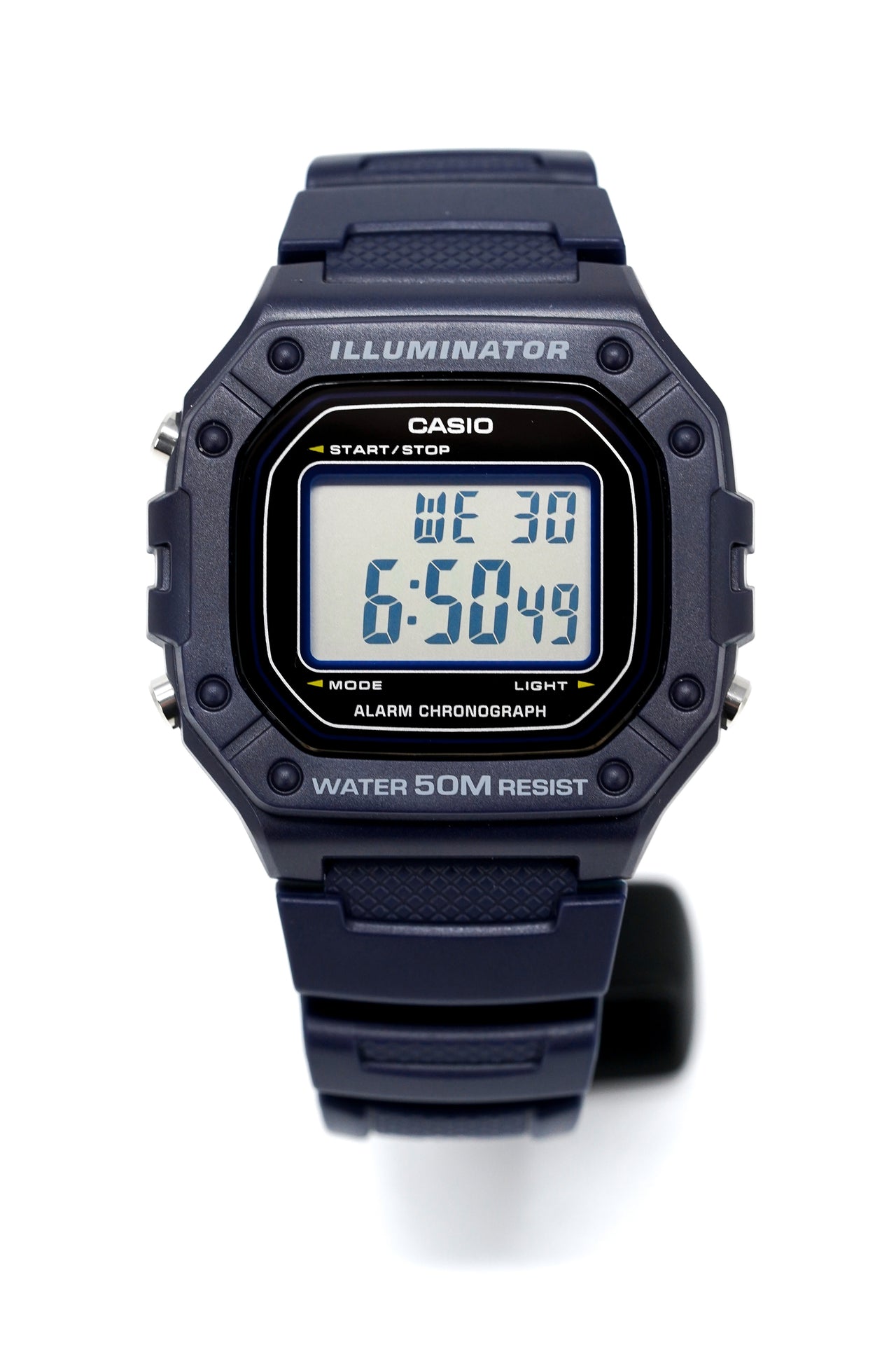 Casio Watch Chronograph Digital Blue W-218H-2AVDF