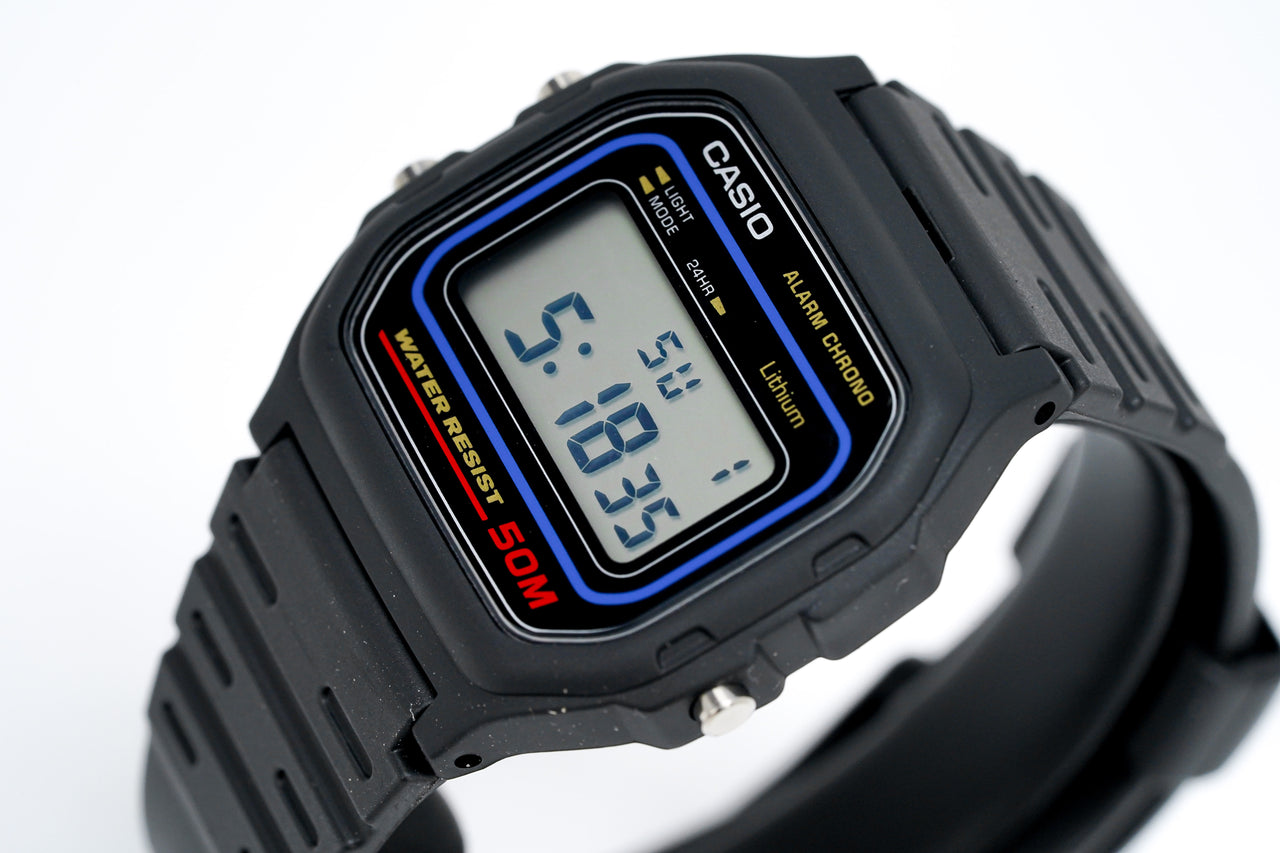 Casio Watch Alarm Chronograph Digital Black – Watches & Crystals
