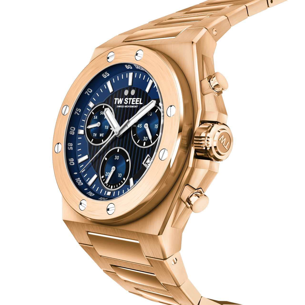 TW Steel Watch CEO Tech Rose Gold PVD CE4082 Watches Crystals