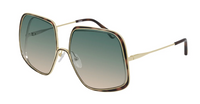Thumbnail for Chloé Women's Sunglasses Hanah Oversized Square Tortoise/Green CH0035S-004 62