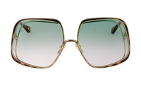 Thumbnail for Chloé Women's Sunglasses Hanah Oversized Square Tortoise/Green CH0035S-004 62