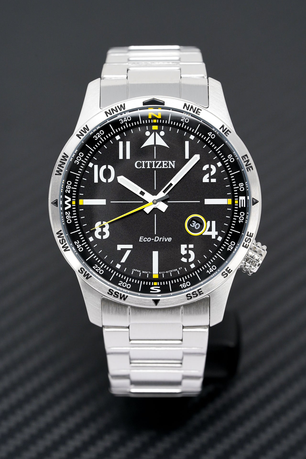 Citizen Men\'s Watch Eco-Drive Aviator Black BM7550-87E – Watches & Crystals