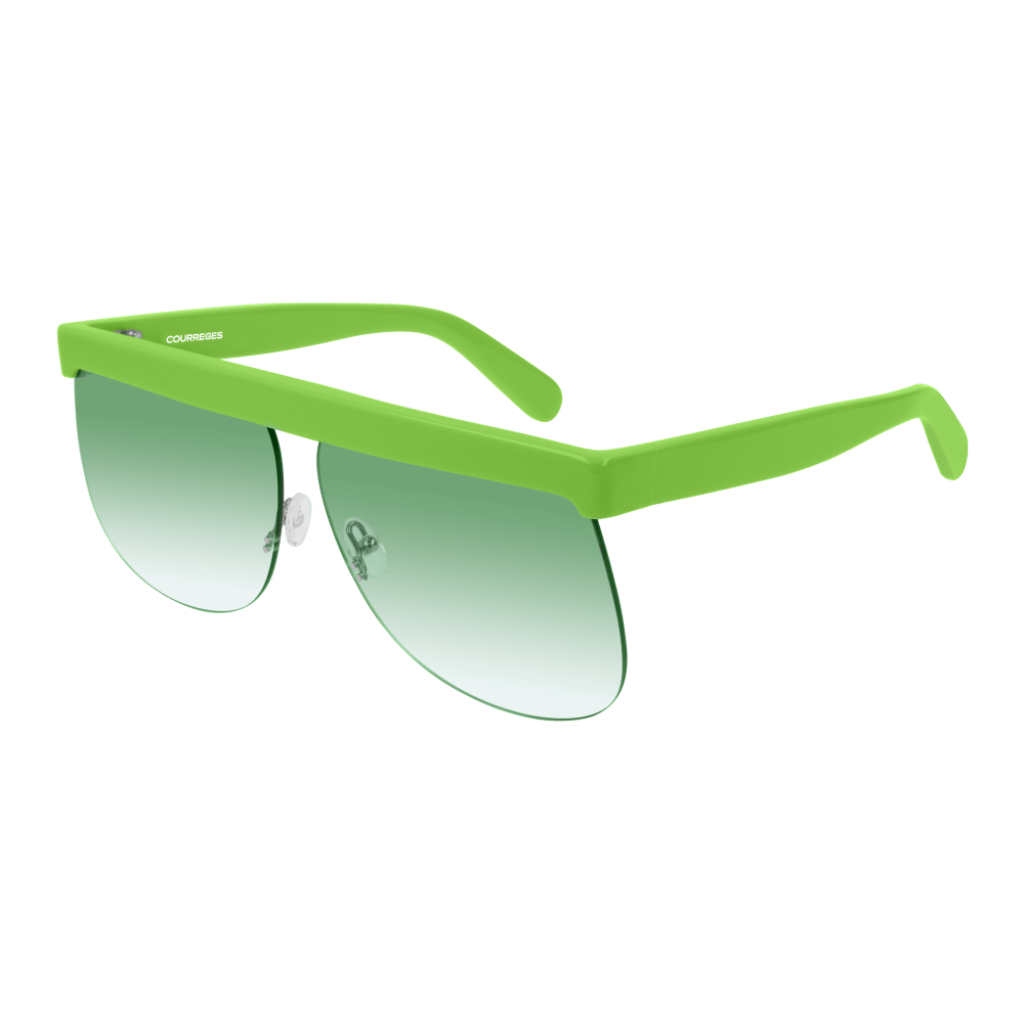 Courrèges Women's Sunglasses Oversized Flat Top Green CL1901-004 66