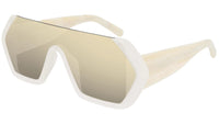 Thumbnail for Courrèges Women's Sunglasses Oversized Shield Ivory/Beige CL1909-003 99