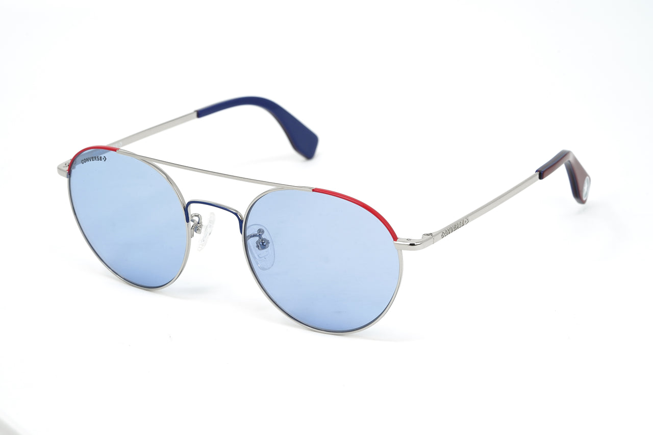 Converse Unisex Sunglasses Steel and Blue Lenses SCO057Q 0523