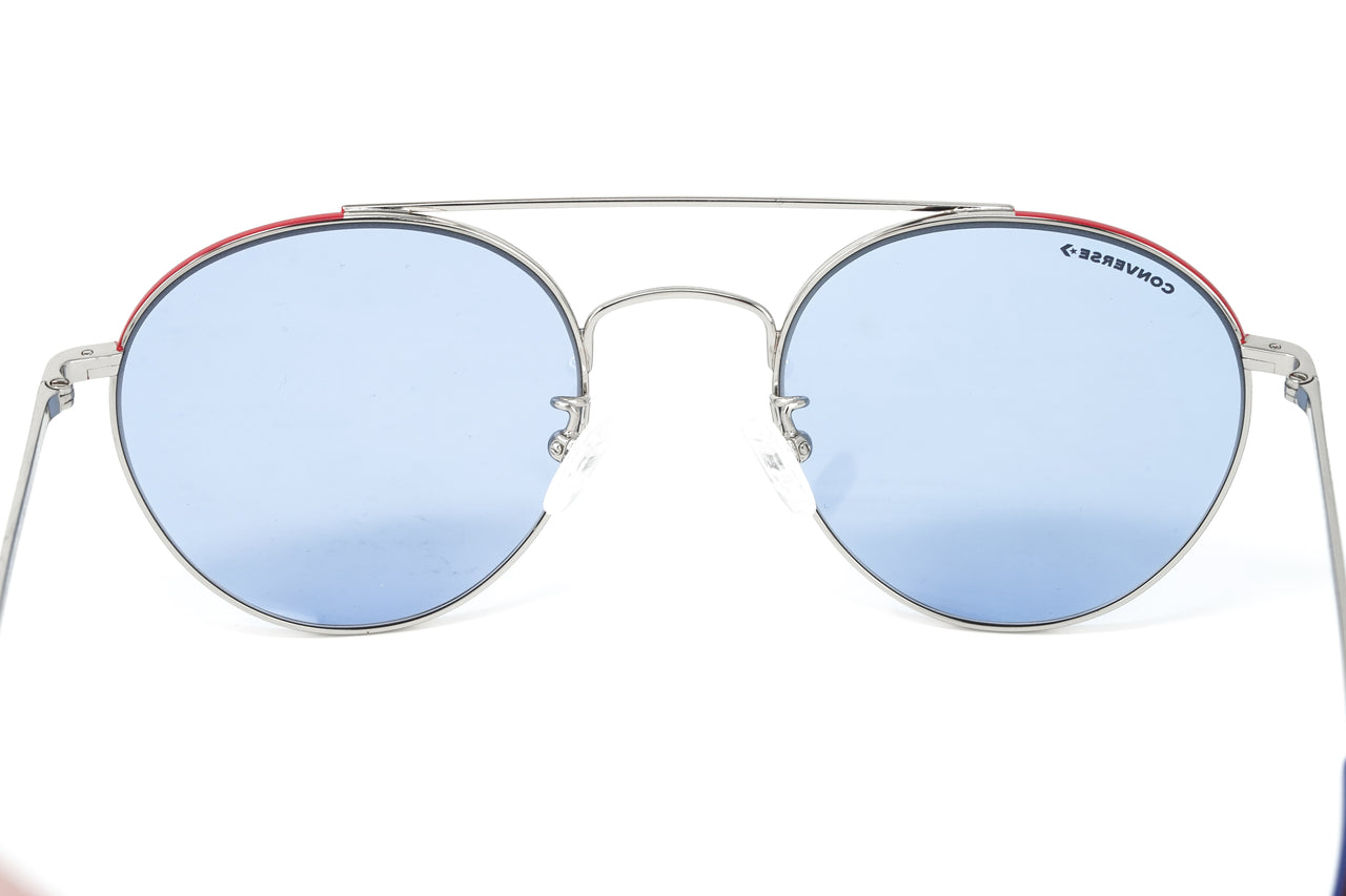 Converse Unisex Sunglasses Steel and Blue Lenses SCO057Q 0523