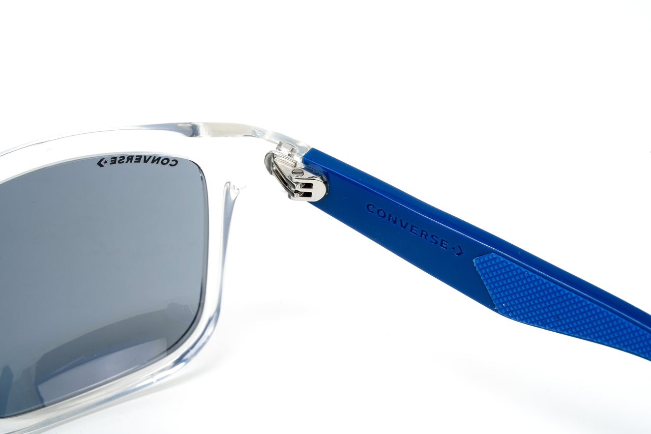 Converse Men's Sunglasses Rectangle Wrap-around Crystal and Navy SCO245 880B