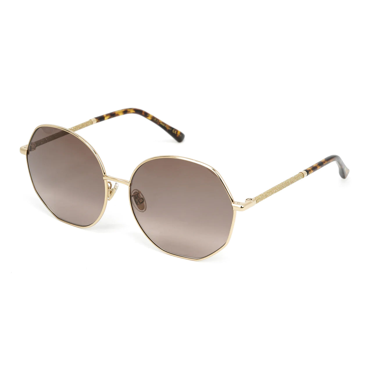 Jimmy Choo Women's Sunglasses Oversized Round Gold/Brown CORAL/G/SK 06J
