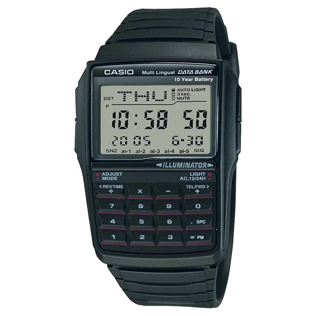 Casio Watch Data Bank Multilingual Calculator Black DBC-32-1ADF