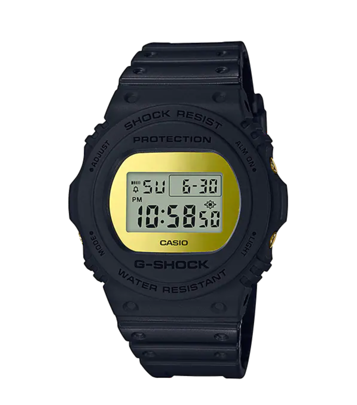 Casio G-Shock Watch Men's Round Metallic Gold Mirror Face DW-5700BBMB-1DR