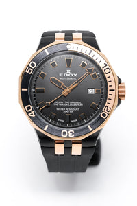 Thumbnail for Edox Automatic Watch Delfin Diver Black Rose Gold 43mm 80110357NRCA