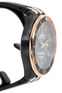 Thumbnail for Edox Automatic Watch Delfin Diver Black Rose Gold 43mm 80110357NRCA