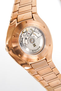 Thumbnail for Edox Men's Automatic Watch Les Bèmonts Ultra Slim Silver Rose Gold 42mm 80114 37R AIR