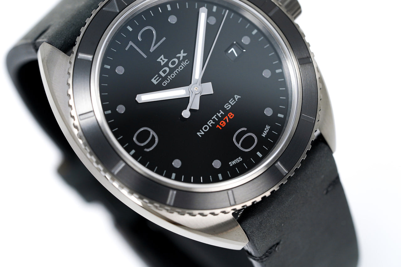 Edox Watch North Sea 1978 Special Edition Black PVD 80118-357NG-N1
