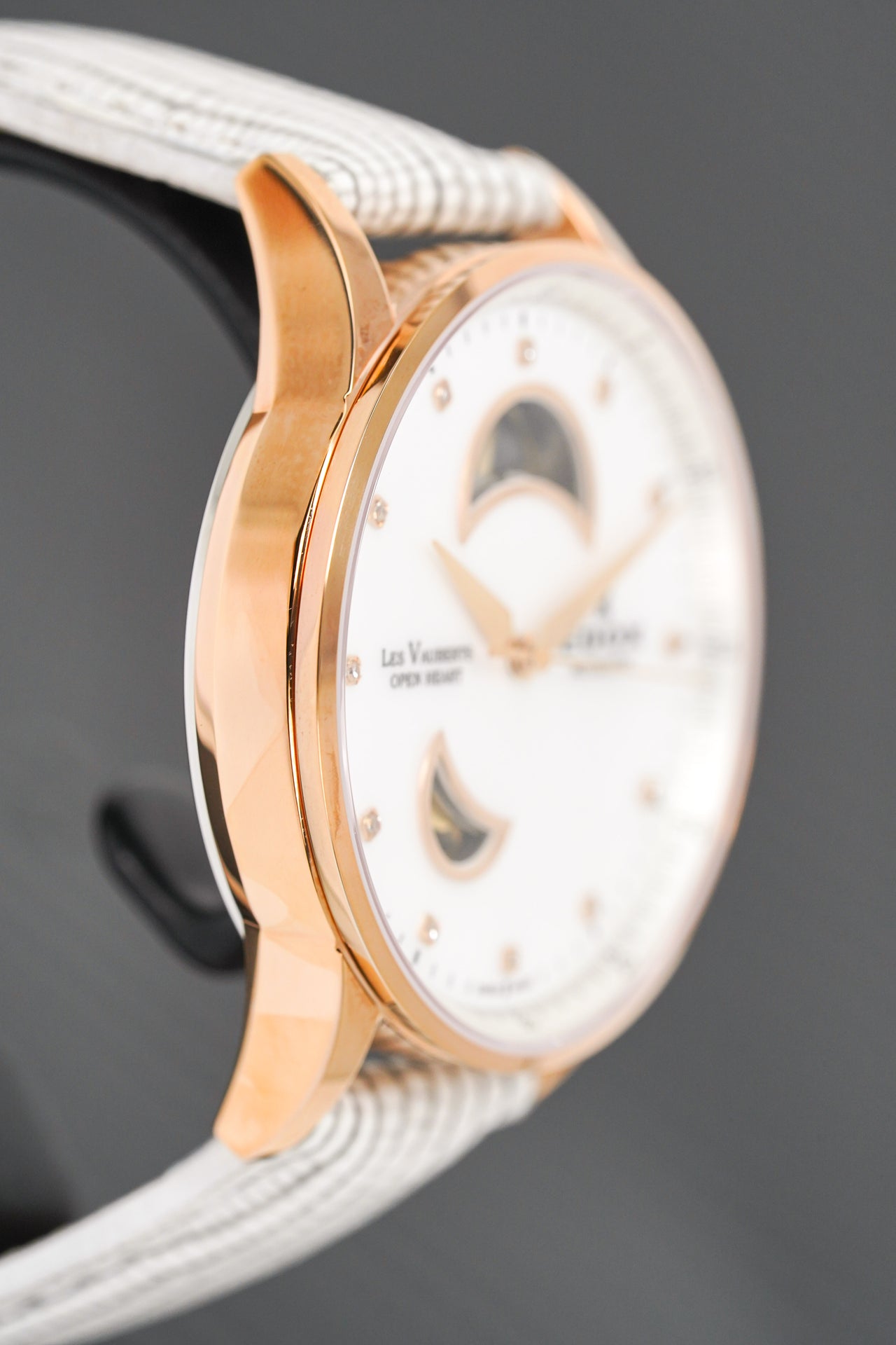 Edox Women's Automatic Watch Les Vauberts Open Heart Rose Gold 37mm 8501937RANADR