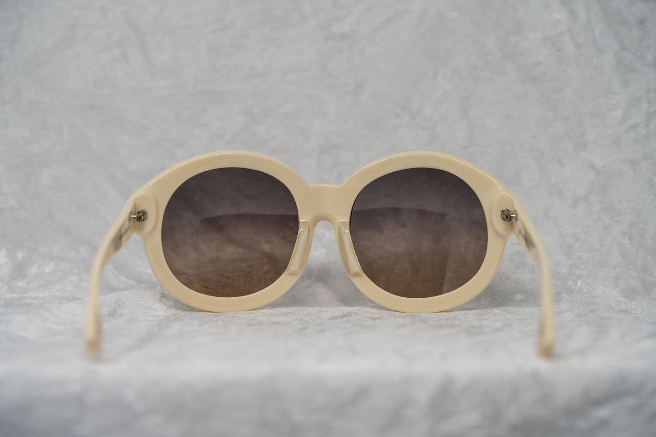 Eley Kishimoto Ladies Sunglasses Oversized Round Cream and Brown EK27C4SUN