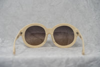 Thumbnail for Eley Kishimoto Ladies Sunglasses Oversized Round Cream and Brown EK27C4SUN