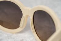 Thumbnail for Eley Kishimoto Ladies Sunglasses Oversized Round Cream and Brown EK27C4SUN