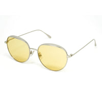 Thumbnail for Jimmy Choo Women's Sunglasses Round Silver/Yellow ELLO/S DYG