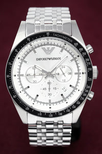 Thumbnail for Emporio Armani Men's Tazio Chronograph Watch Silver AR6073