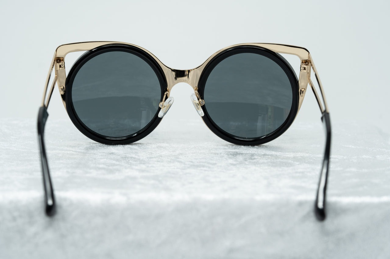 Erdem Sunglasses Cat Eye Light Gold and Black