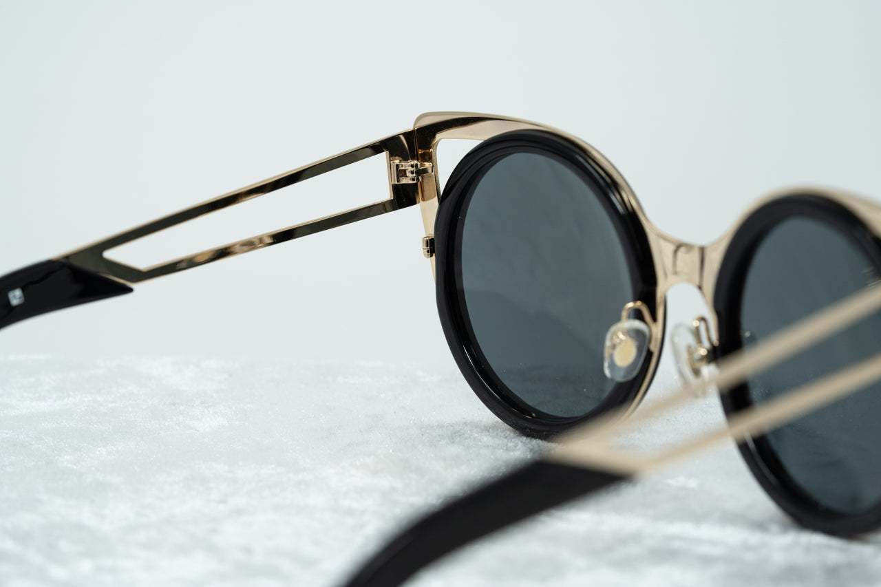 Erdem Sunglasses Cat Eye Light Gold and Black