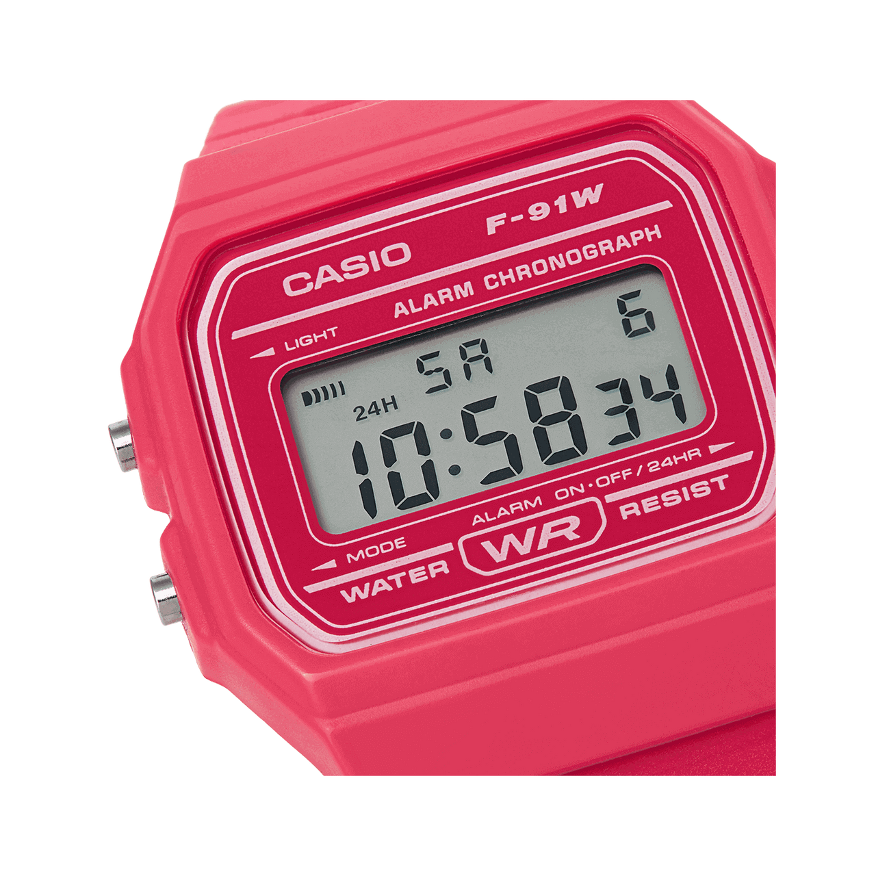 Casio Watch Classic Sports Digital Pink F-91WC-4ADF