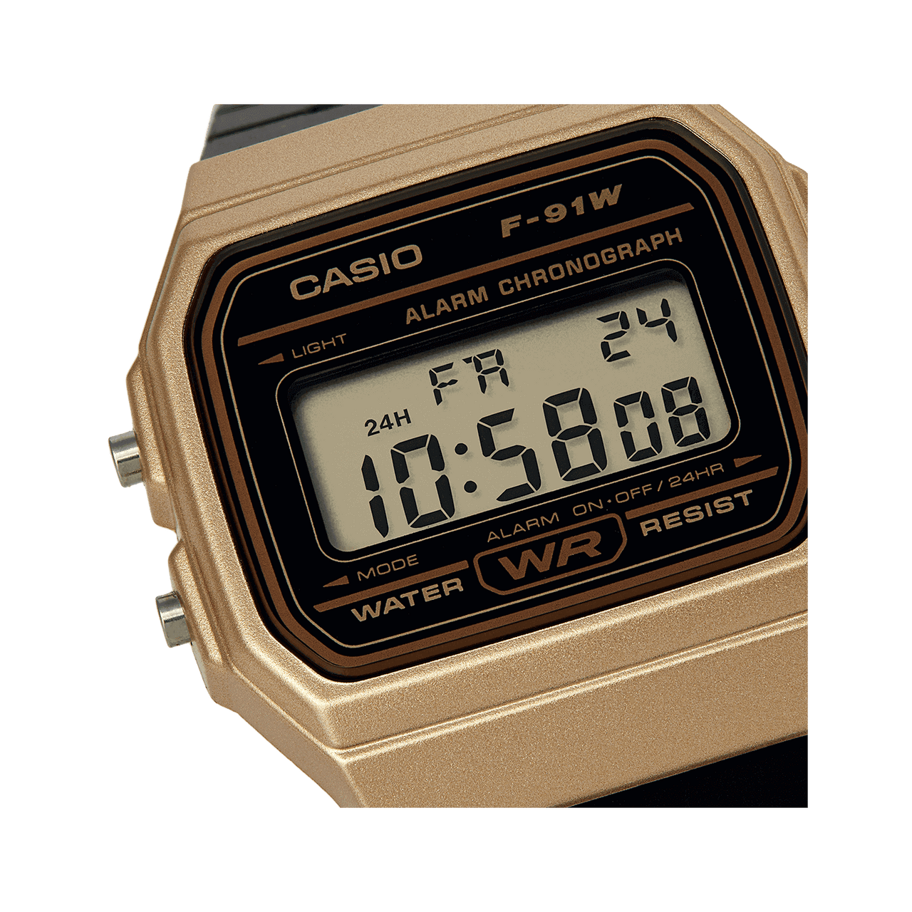 Casio Watch Classic Sports Digital Black/Gold F-91WM-9ADF
