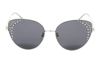 Thumbnail for Furla Women's Sunglasses Rimless Cat Eye Silver/Grey SFU180 0579