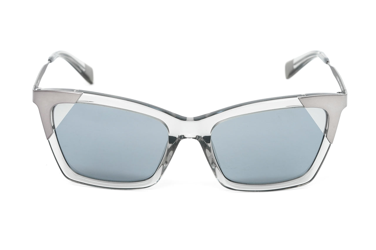 Furla Women's Sunglasses Classic Angular Clear/Grey SFU245 9RMX