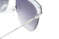 Thumbnail for Furla Women's Sunglasses Browline Silver/Purple SFU312 0579