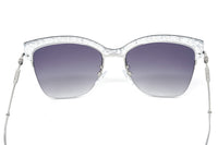Thumbnail for Furla Women's Sunglasses Browline Silver/Purple SFU312 0579