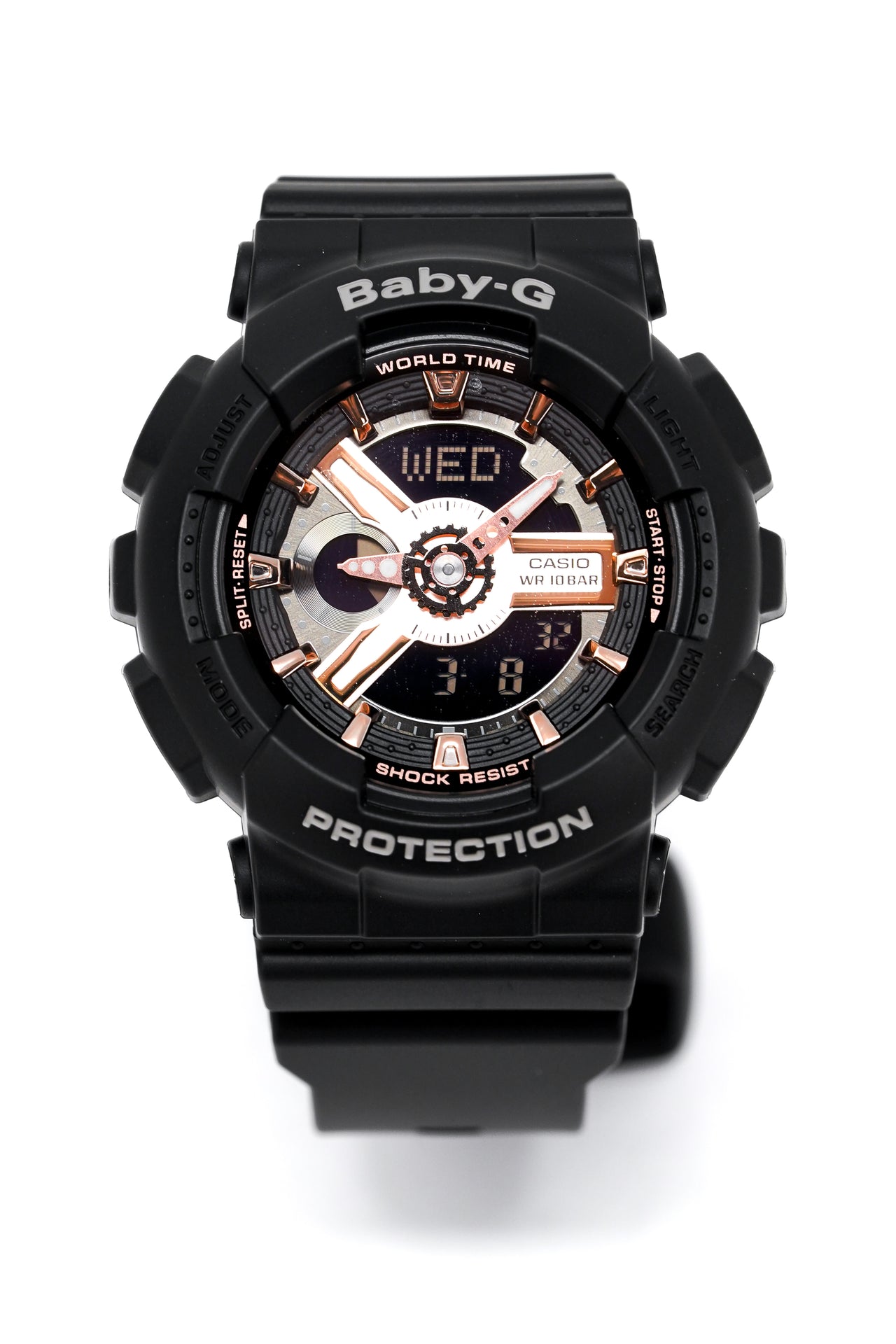 Casio Baby-G Watch Ladies Black/Rose Gold BA-110RG-1ADR