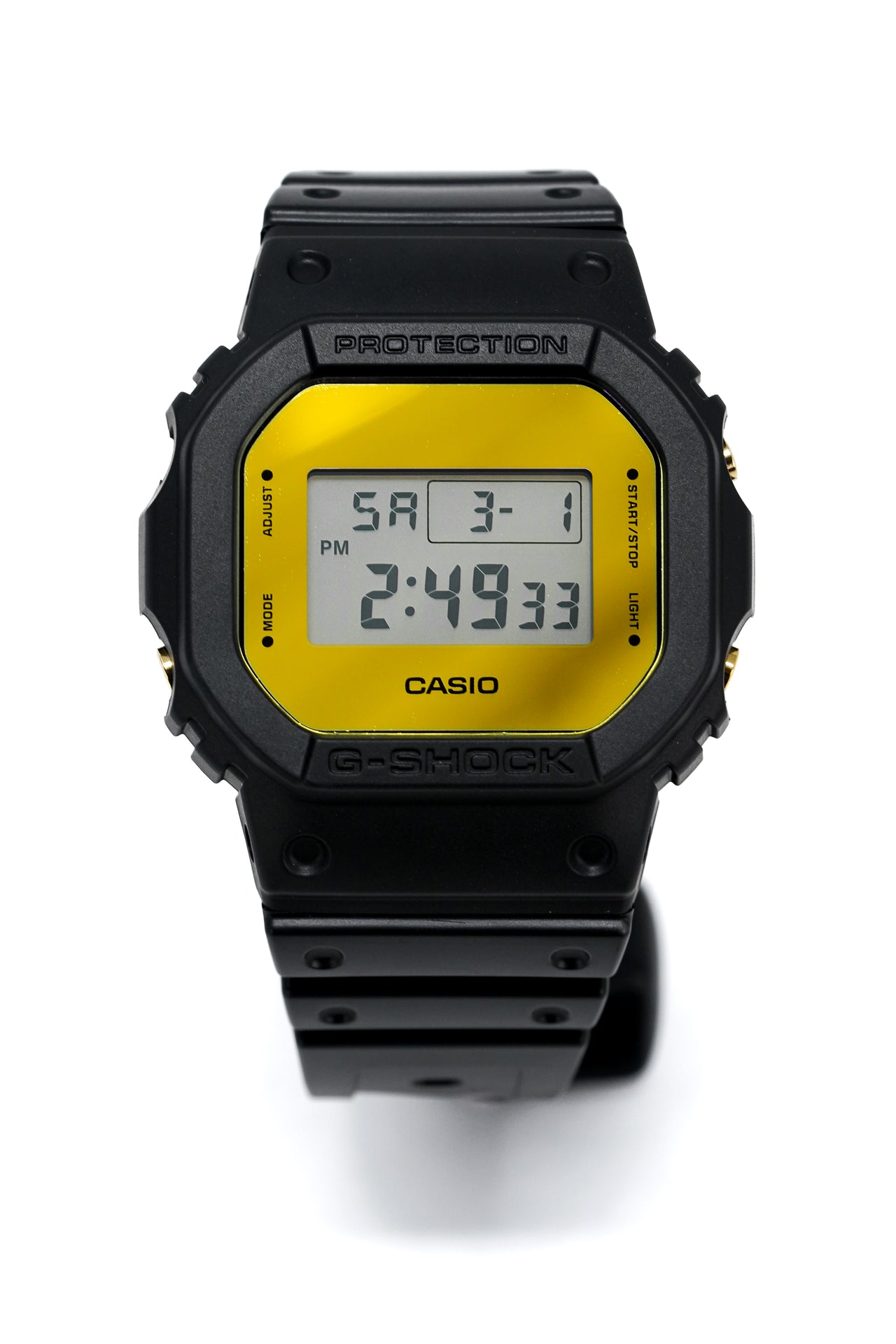 Casio G-Shock Watch Men's Square Metallic Gold Mirror Face DW-5600BBMB-1DR
