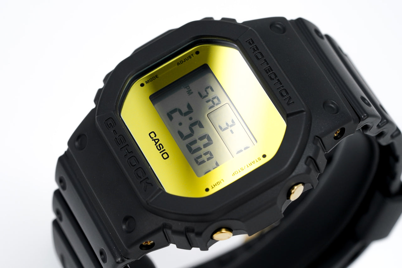Casio G-Shock Watch Men's Square Metallic Gold Mirror Face DW