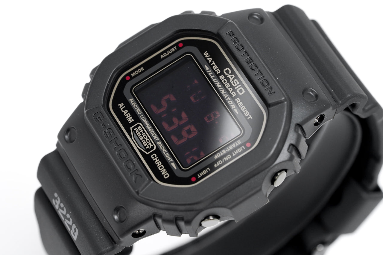Casio G-Shock Watch Men's Black on Black DW-5600MS-1DR